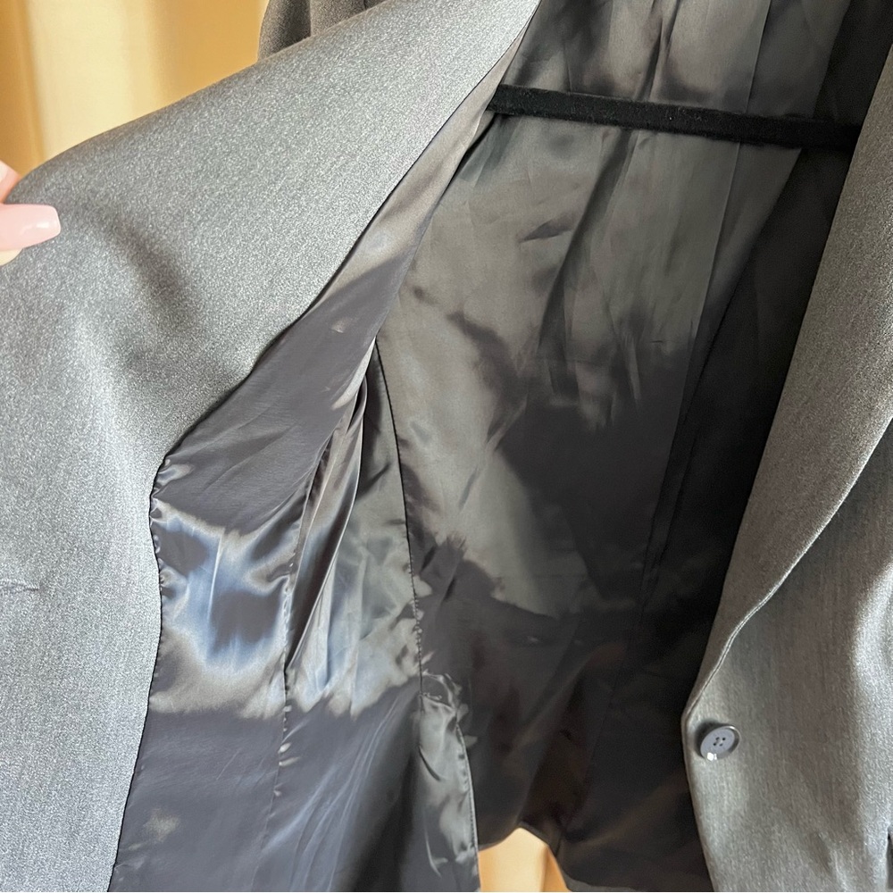 Express Design Studio Lined Gray Blazer Size 6 - image 7